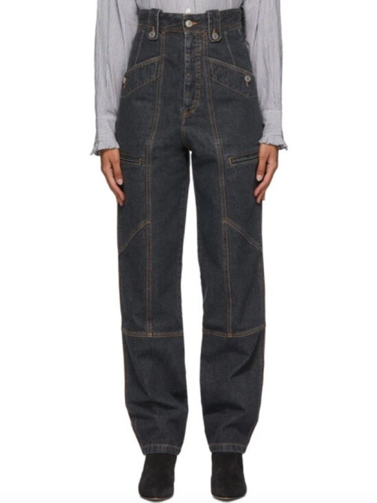 Isabel Marant Denim - Isabel Marant Etoile Grey Neko Jeans